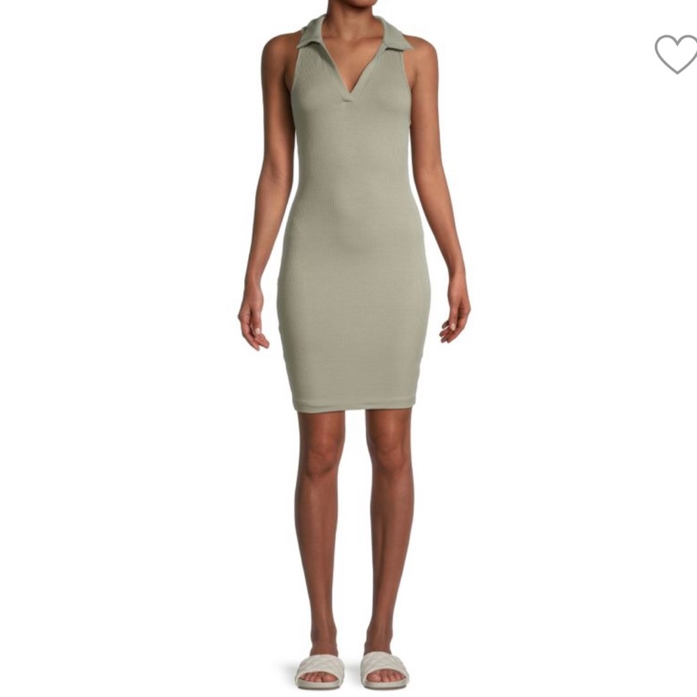 HASHTTAG IN TREND Sleeveless Bodycon Polo Dress